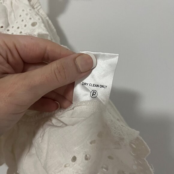 Rahi Cali White Eyelet Cutout Cropped Tank Size XS - Picture 5 of 6